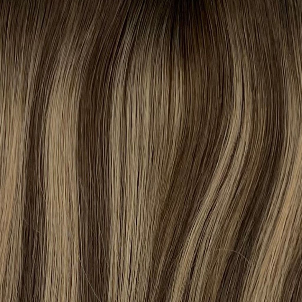 Färgkarta bild - Balayage dark brown to brown with highlights - T